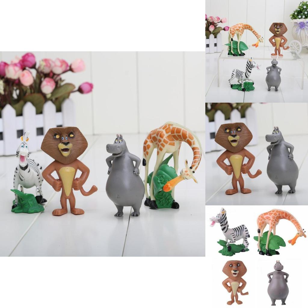 Collectible Madagascar Movie Action Figures Mini Dolls For Collection And Decoration Safe Material