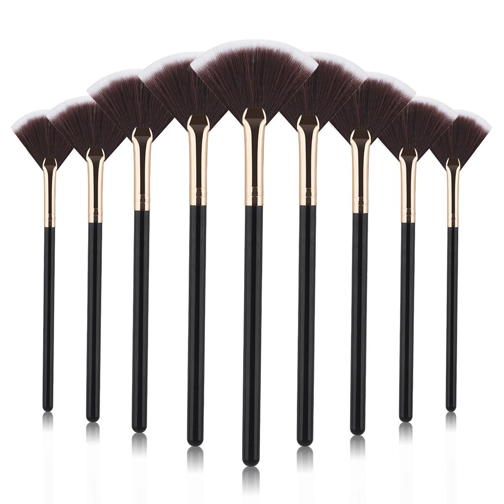 1/3/5/9Pcs Slim Soft Facial Fan Brush,Makeup Cosmetic Multi Use,Mask Brush Makeup Brush Tool Set