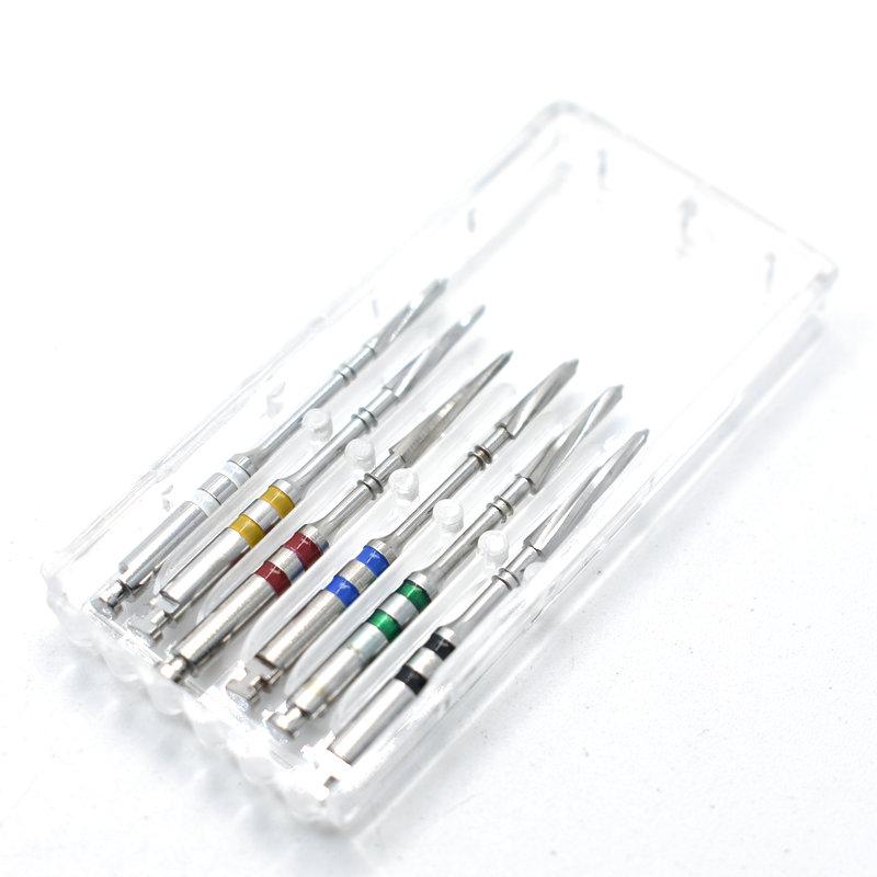 Dental Stainless Steel Reamers Drills For Screw Post Clinic Lab Material 6Pcs In Pack
