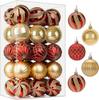 30-Pack Electroplated Holiday Ball Ornaments - 6cm Painted Christmas, Wedding, and Decorative Flower Balls