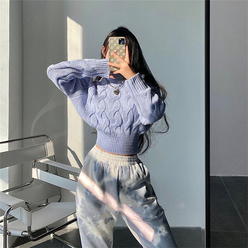 

Ретро осень и зима Европейский и американский стиль Twist Женский свитер Пуловер Свитера One Size