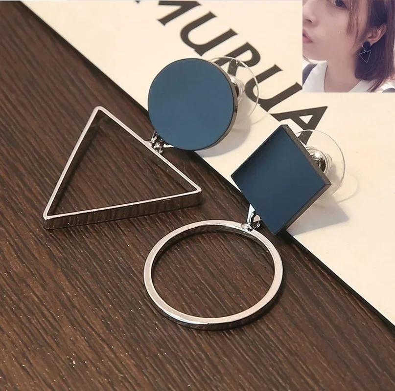 Korejská Osobnost Módní Trojúhelníkové Geometrické Náušnice Klipsy Bez Piercingu Retro Dámské Střapcové Dlouhé Dámské Klipsy na Uši Šperky