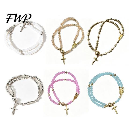 Gebetsperlen Armband Rosenkranz Magnetverschluss Handgefertigt Christlich Damen Handgelenk Accessoire Leicht Einfach zu Tragen Spiritueller Schmuck Geschenk Religiös