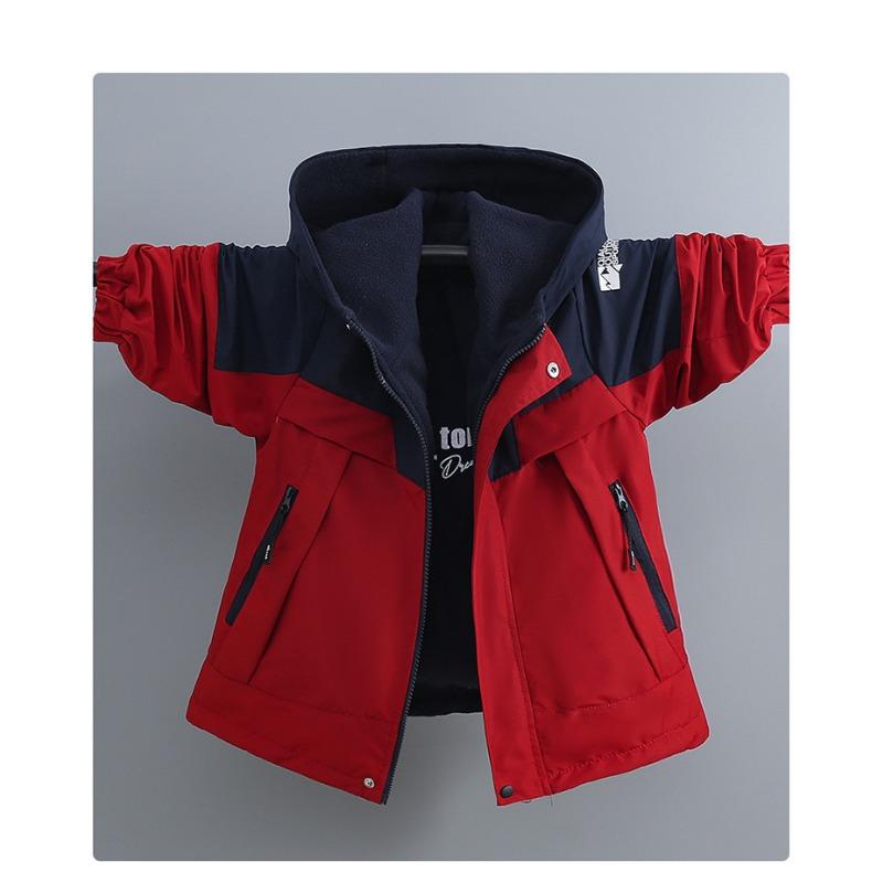 Giacca da Bambino Invernale Reversibile Antivento con Fodera Spessa in Pile