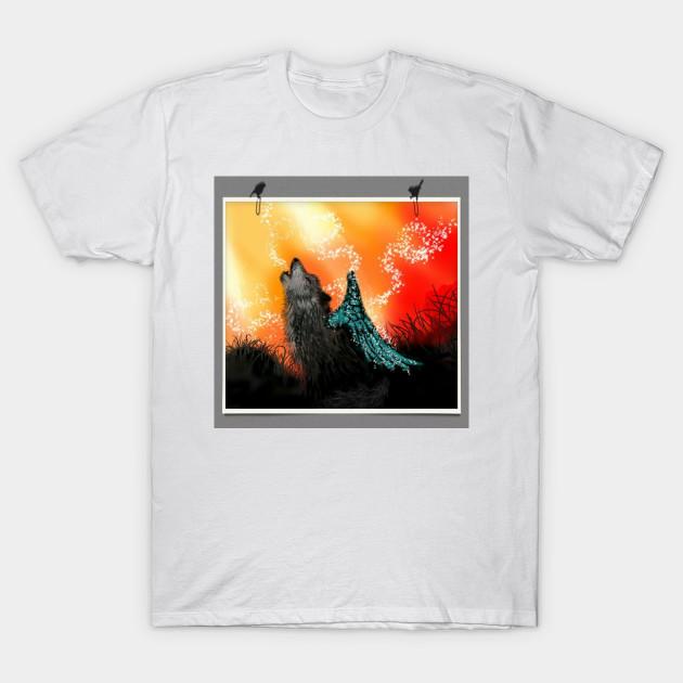 

Unisex Fashion TShirt Magical Wolf Print TShirt Plus Size S-5XL T-Shirt 100%Cotton Tops O Neck Short Sleeve Tees L білий