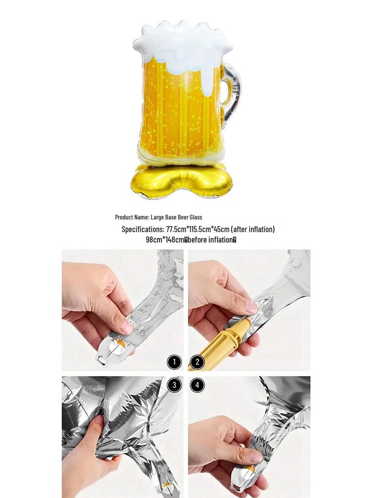 Large Beer Mug Balloon Stand - Birthday & Holiday Party Decoration