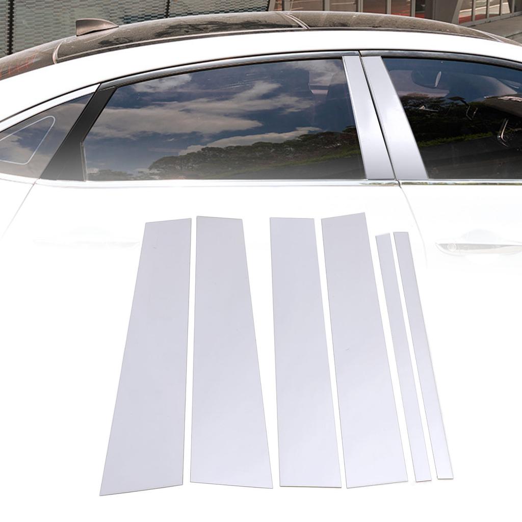 6Pcs Pillar Post Cover Trim Mirrored Finish Weather Resistant Easy Installation Pillar Post Trim for   2004 to 2015