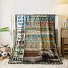 To My Beloved Grandson Letter Printed Warm Blanket bedroom Blanket for Livingroom Couch lunch break Soft throw for Friend's festival Gift