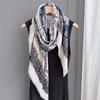 Women Retro Square Scarf 130X130Cm Ethnic Style Soft Cotton Linen Breathable Scarf Shawl Female Foulards
