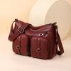 New Washed Leather Women's Bag Messenger Bag Fashionable Women's Shoulder Fashion Retro Style Mother Bag