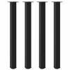 VidaXL Bar Table Legs 4 Pcs Black 110-112 Cm Steel 4012480