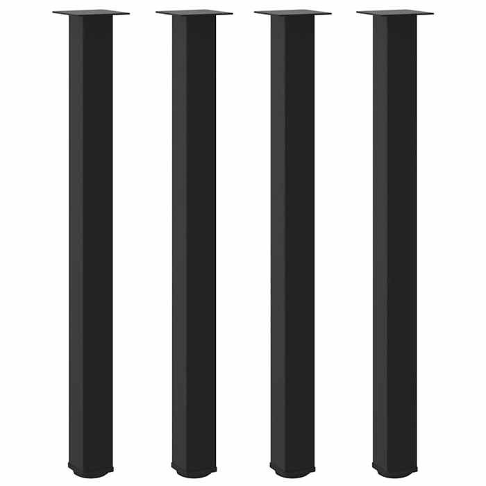 VidaXL Bar Table Legs 4 Pcs Black 110-112 Cm Steel 4012480