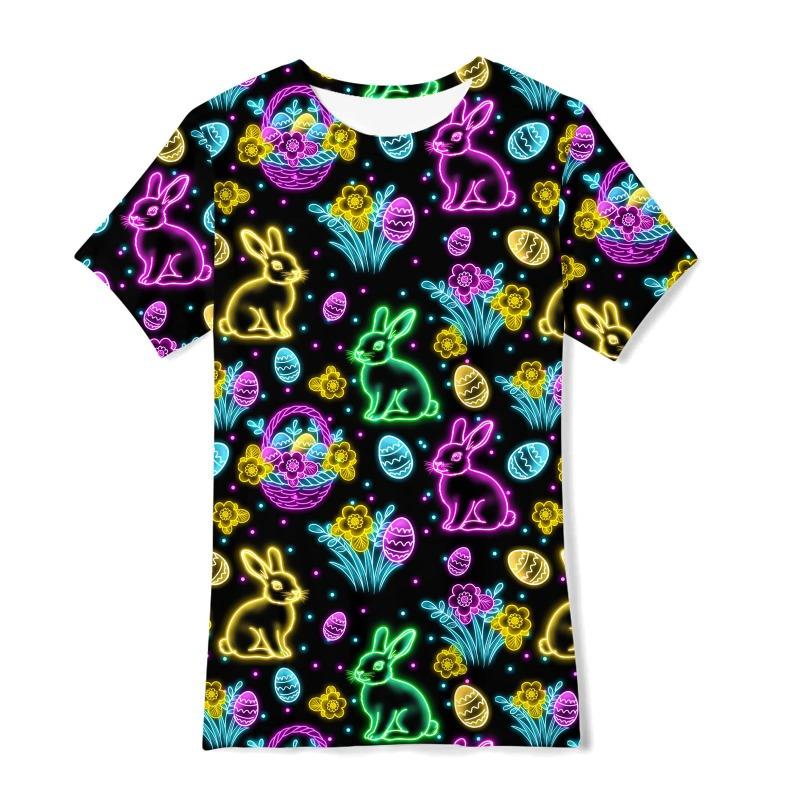 

Летняя футболка с короткими рукавами для девочек, модный свободный топ с цифровым принтом животных 170