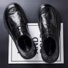 High-end Men's Leather Shoes Custom First Layer Sheepskin Business Casual Leather Shoes Spring and Summer Breathable Lace-up Commuter Derby Shoes Men