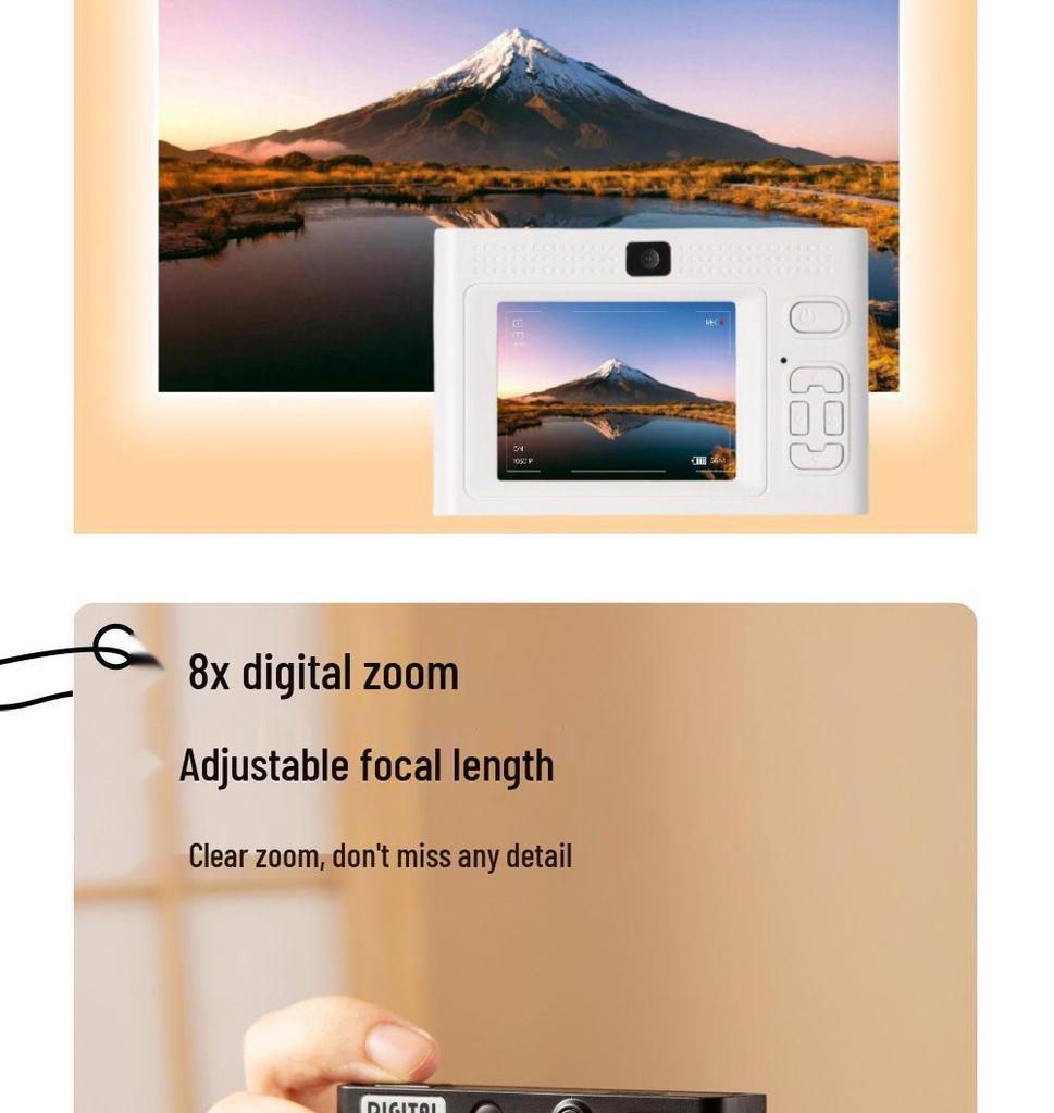 Affordable HD Retro CCD Digital Camera - Student & Travel Vlog Selfie Companion