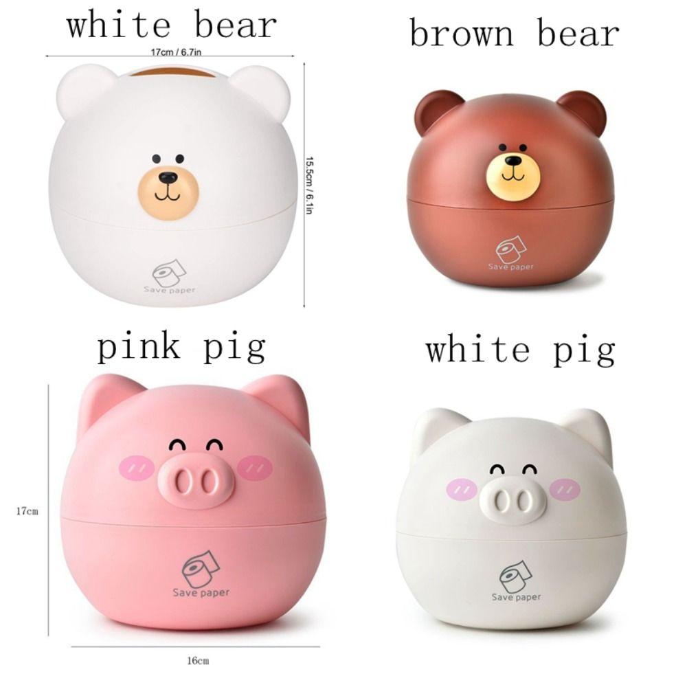 Plastic Bear Head Napkin Holder Waterproof Lovely Toilet Paper Box  Living Room