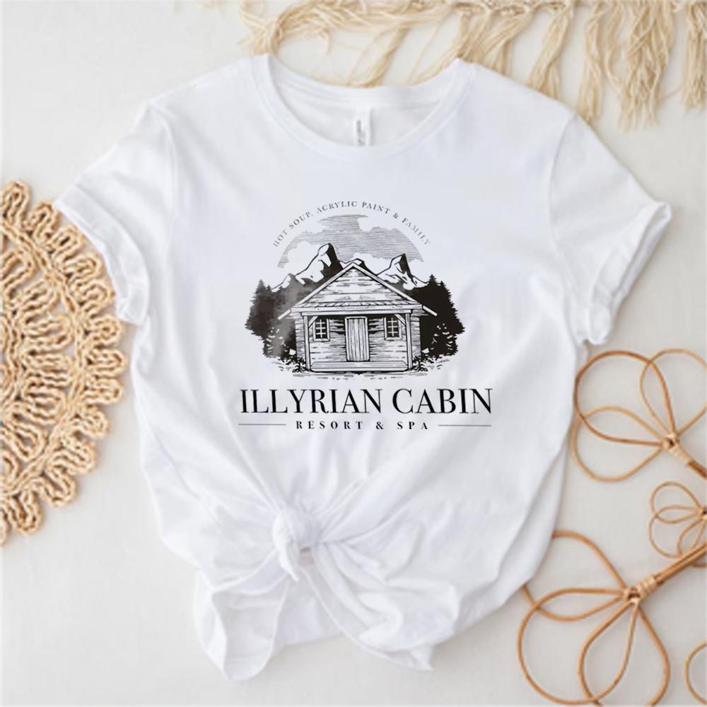 

ACOTAR Illyrian Cabin Resort T-shirt Night Court Velaris Shirts Rhysand Feyre Tee SJM Merch Bookish Gift Unisex Short Sleeve Top S
