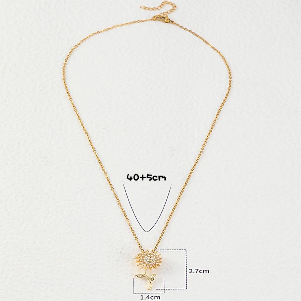 Plated Ins Style Flower Pendant Necklace Temperament Light Luxury Niche Design Sense.