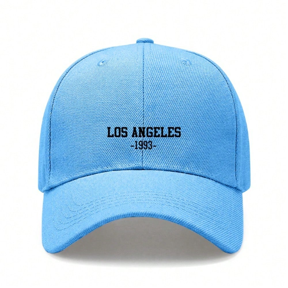 [Los Angeles Baseball Cap] 1993 Print Polyester Adjustable Breathable Casual Outdoor Sports Dad Hat For Men Women Travel Gift