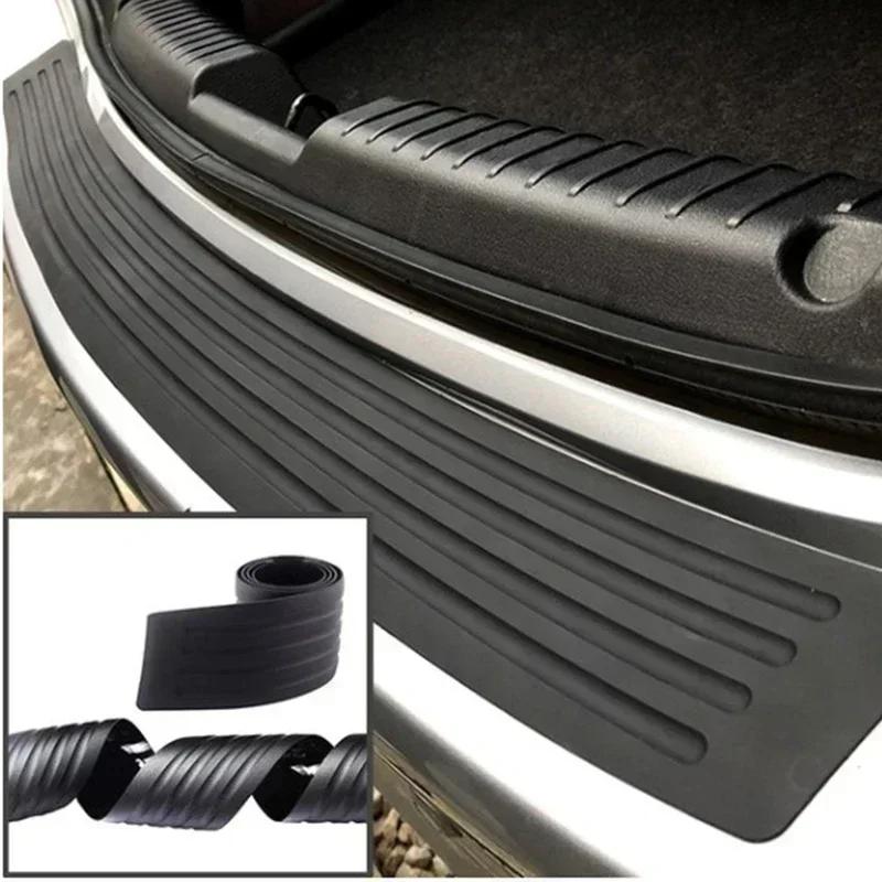 Rear Bumper Guard Protector for Car Universal Black Rubber Scratch-Resistant Non-Slip Trunk Door Protector for Most Cars