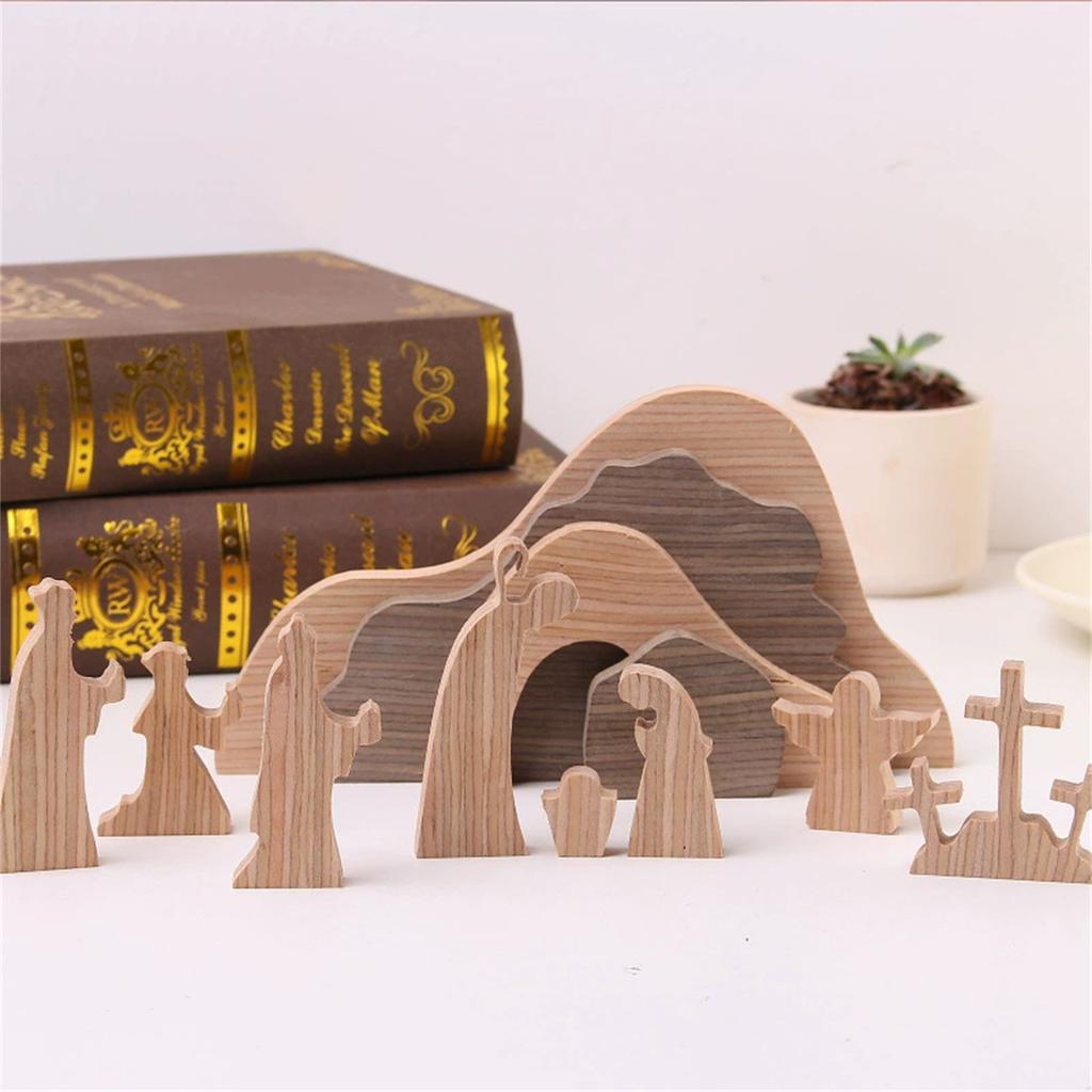 The Empty Tomb Easter Scene Cross Easter Scene Wooden Decoration Desktop Ornaments