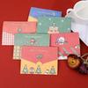Cute Cartoon Christmas Foldable Greeting Cards, Festive Holiday Card Set with Adorable Patterns