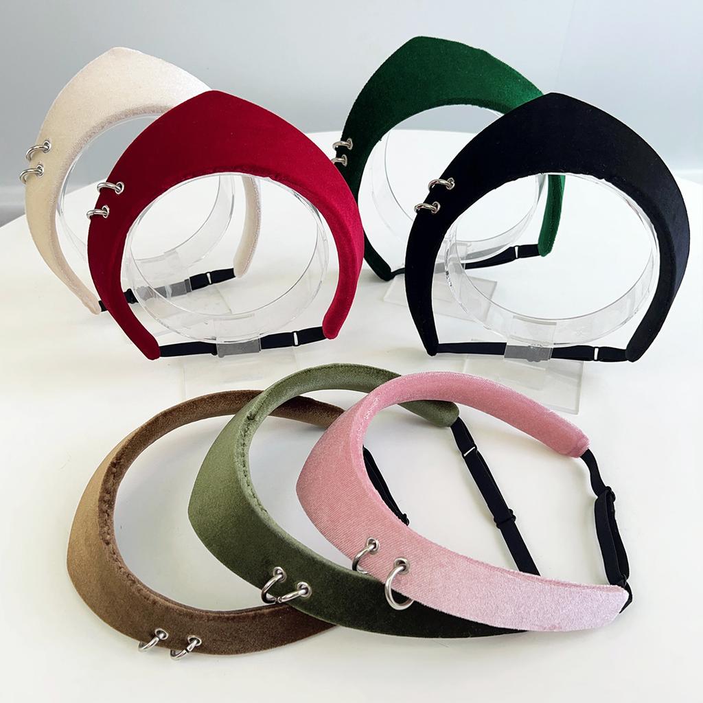 Plyšová čelenka s knoflíkovými medvědími oušky