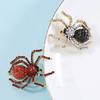 Spider Brooch Shiny Rhinestone Decor Realistic Spider Shape Clothes Collar Decoration Anti-rust Alloy Lightweight Clothes Jewelry Lady Gift