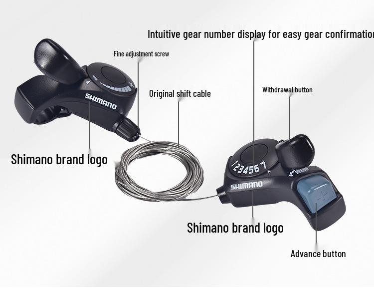 SHIMANO TX30 Mountain Bike Thumb Shifter Set, 6/7/18/21-Speed Compatible