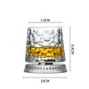 Whiskey Glasses Rotatable Tumbler Crystal Glass Cups Drinking Glasses with Creative Coasters for Scotch,Bourbon,Cocktails