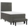 3137750 vidaXL Divan-lit Et Matelas Gris Foncé 80x200 Cm Velours