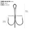 PROBEROS 4X Treble Fishing Hook High Carbon Steel Hook 6/0#-10/0# Fishhooks Fishing Tackle 10pcs/bag