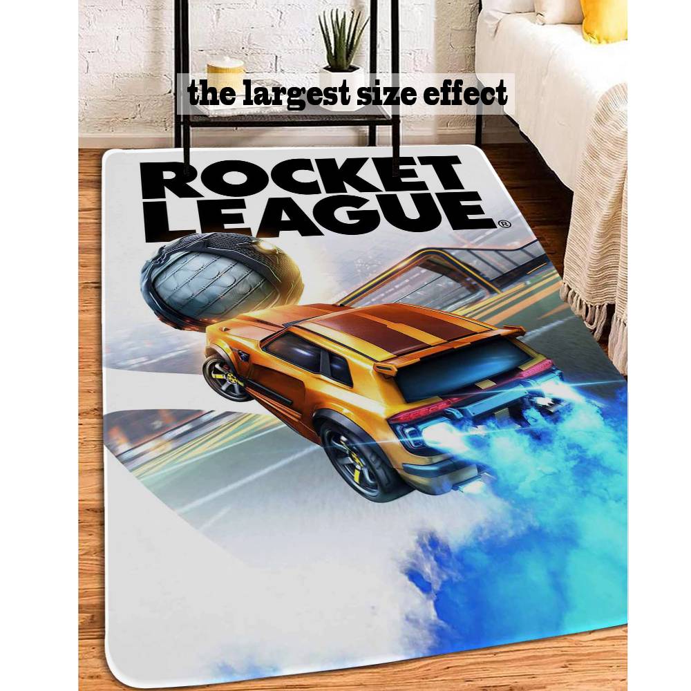 Tappetino da Gioco Rettangolare Antiscivolo Morbido per la Casa Tappetino d'Ingresso Interno Esterno Tappetino di Benvenuto Rocket League