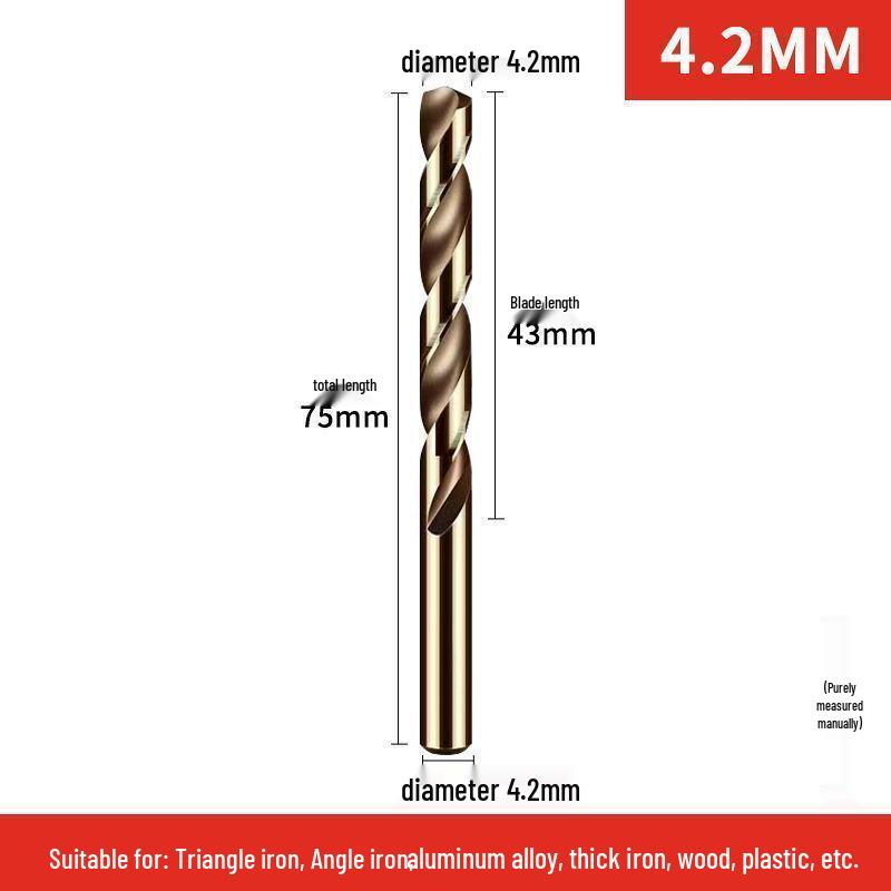 Cobalt Stainless Steel Twist Drill Bit Set for Metal, Aluminum, and Angle Iron