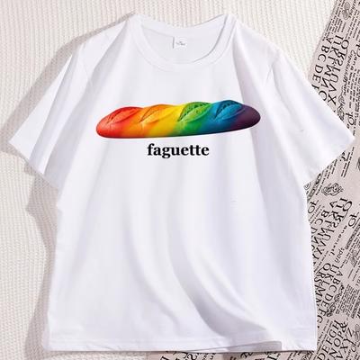 Faguette LGBT TShirt Unisex Women LGBT Pride Tee French Gay Lesbian Joke Gay Friend T Shirt Casual Short Sleeve Loose Graphic Tees