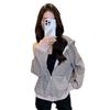Women S Striped Zip Up Loose Fit Hooded Sweatshirt
