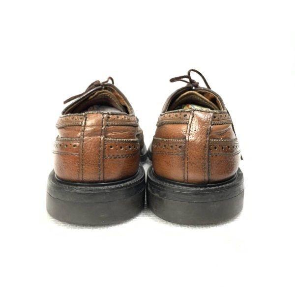 70s-80s USA Made Vintage/Long Wingtip Triple Sole Shoes/9E/26.5-27.0cm/Brown/(USED)