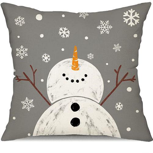 Gray Christmas Pillow Covers Merry Christmas Tree Believe Snowflake Winter Holiday Decor Cushion Cover for Home Couch 45X45