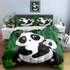 Pandas Bamboo Background Bedding Duvet Cover Sets Duvet Covers Pillowcases Gifts (1 * Duvet Cover 2 * Pillowcases, Without Duvet Insert)