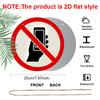 2D Flat, 1pc Vintage Round Aluminum Prohibition Sign, Red Border with Black Phone Icon, Heavy-Duty, Pre-drilled for Easy Hanging, Suitable for