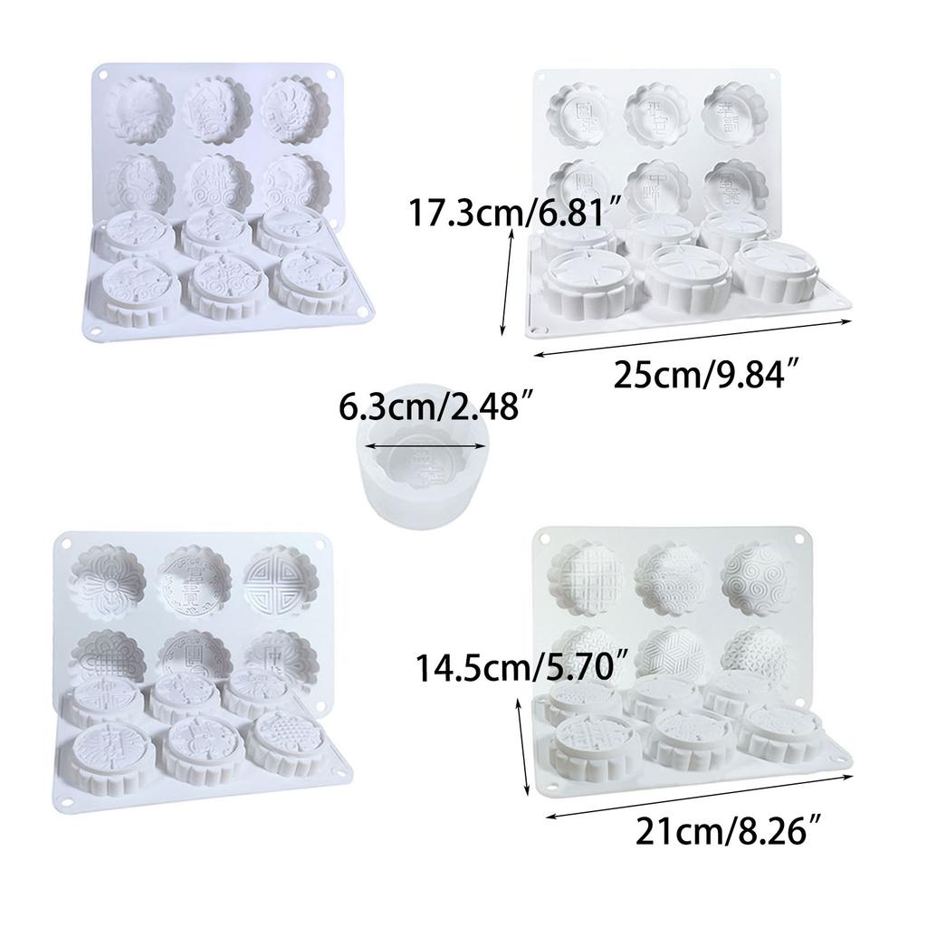 Silicone Mooncake Moulds Mid-Autumn Theme Mooncake Decorating Tool Pudding Molds