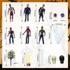 17pcs Zombie Cake Decoration Zombie Cake Toppers Zombie Figure Themed Party Decorations for Birthday Theme Wedding Party