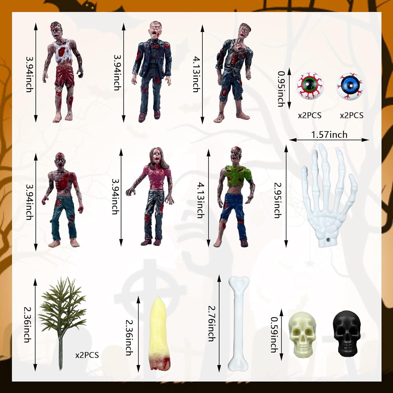 

17 шт. Украшение для торта «Зомби», Топперы для торта «Зомби», Фигурка зомби, Тематические украшения для вечеринки на тему дня рождения, Свадебной вечеринки