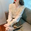 Ladies Design Retro Temperament Lace Blouse Autumn Sweet Ageing Delicate Tops