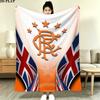 Rangers Fc Print Flannel Blanket, High Quality Comfortable for All Seasons, Home Decor, Warmth and Comfort, Perfect for Christmas Gifts