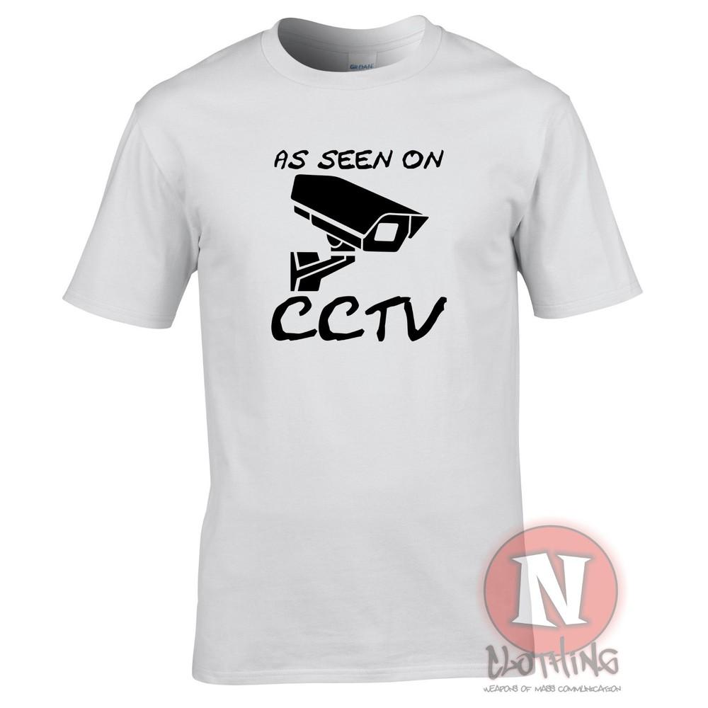 As Seen On Cctv TShirt A Little Funny Banksy Street Art Quote Teeshirt Tee