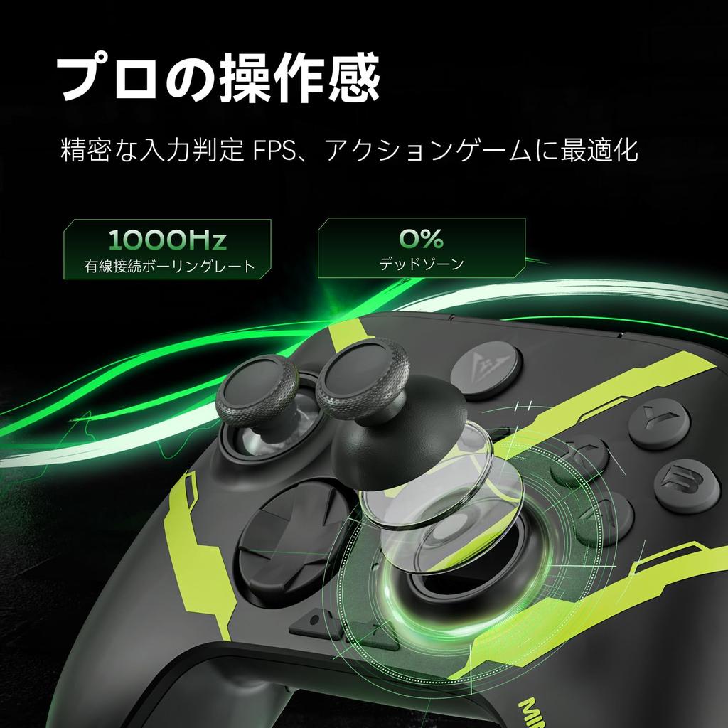 Ігровий контролер MINISFORUM MGP01 для отвору № 1000 мАг Високий, зі спеціальним додатком, для ПК/iOS/Android/Switch, підтримка Bluetooth/Dongle/дротового підключення,