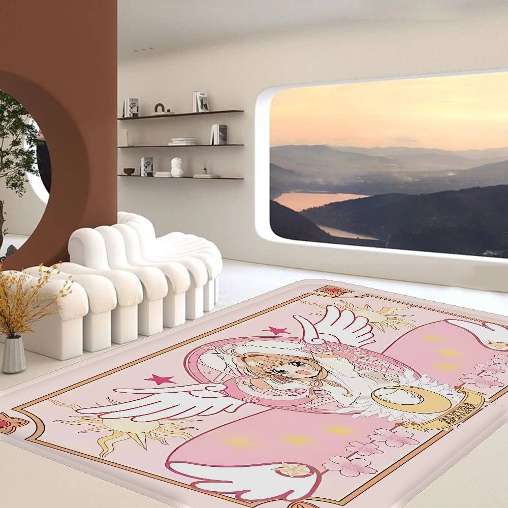 C-Cardcaptor Sakura Floor Mat INS Style Soft Bedroom Floor House Laundry Room Mat Anti-skid Household Carpets