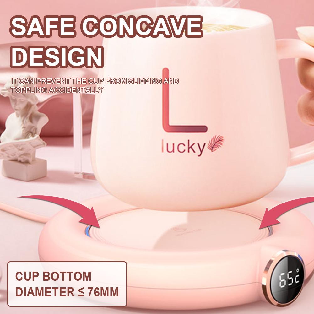 USB-Kaffeetassenwärmer für Tee, Milch, Wasser, Getränke, 3-Gang-LED-Anzeige, Heizkissen, elektrischer Getränkewärmer für den Einsatz im Home-Office-Schreibtisch