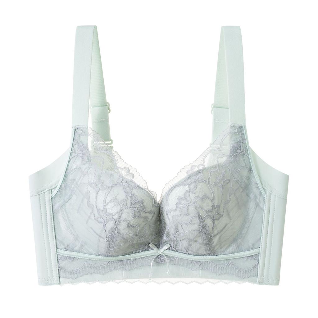 Underwear Women's Summer Thin Style Without Steel Ring Side Collection Breast Underwear Women Gather Anti-sagging Paper Cup Breathable Bra